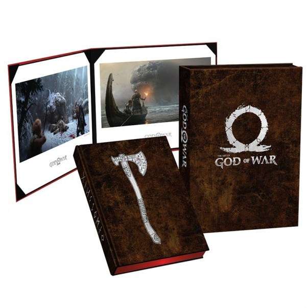 Se muestra el libro de arte de God of War