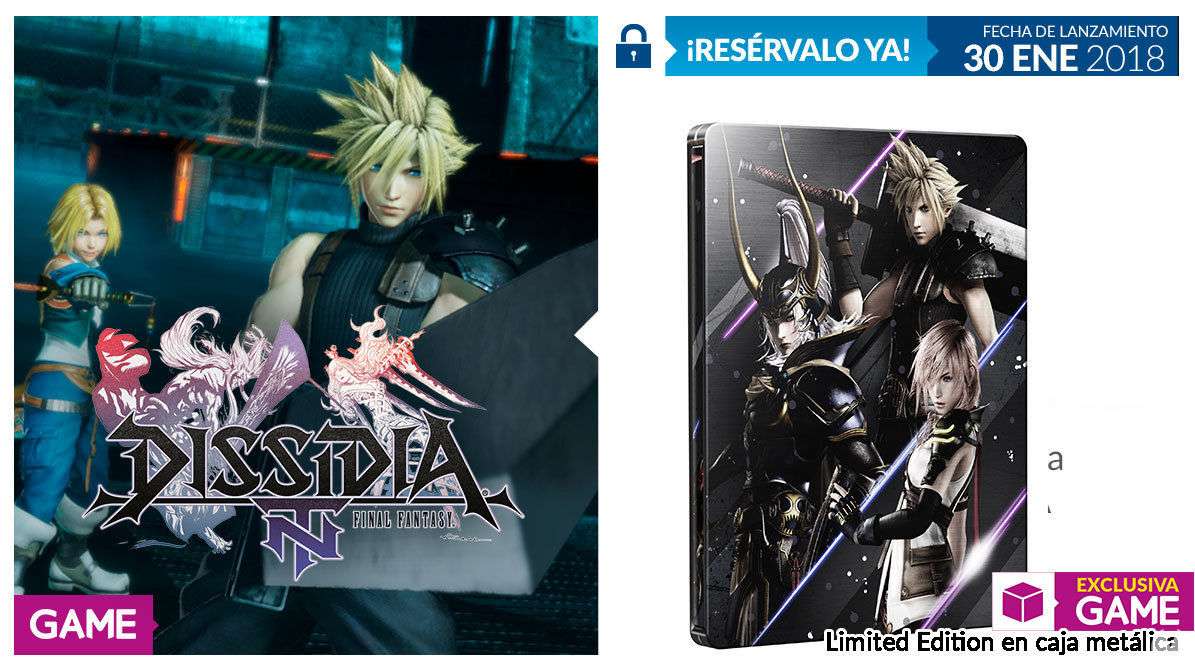 La edición limitada de Dissidia Final Fantasy NT será exclusiva de GAME