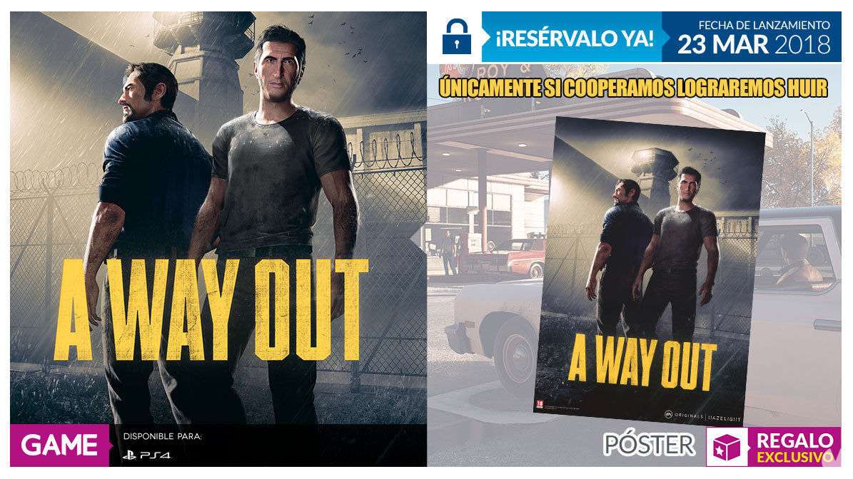 GAME detalla el incentivo de reserva de A Way Out para PS4