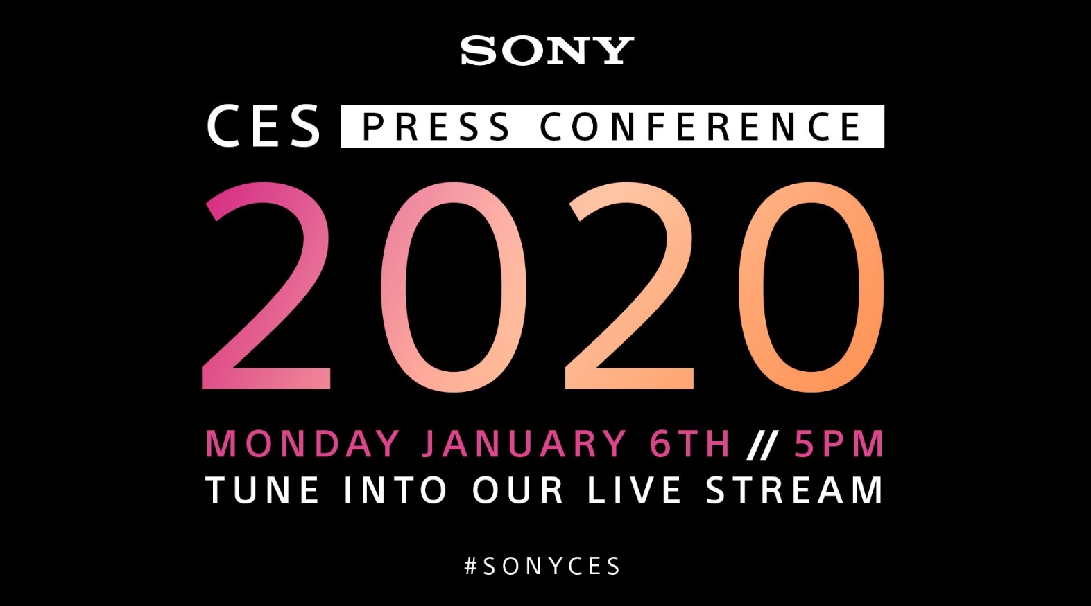 Enlaces para seguir en directo la presentación de Sony en el CES 2020