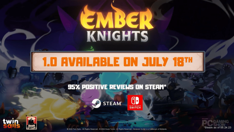 El multijugador de acción, Ember Knights ya tiene fecha de salida oficial en Steam y Switch